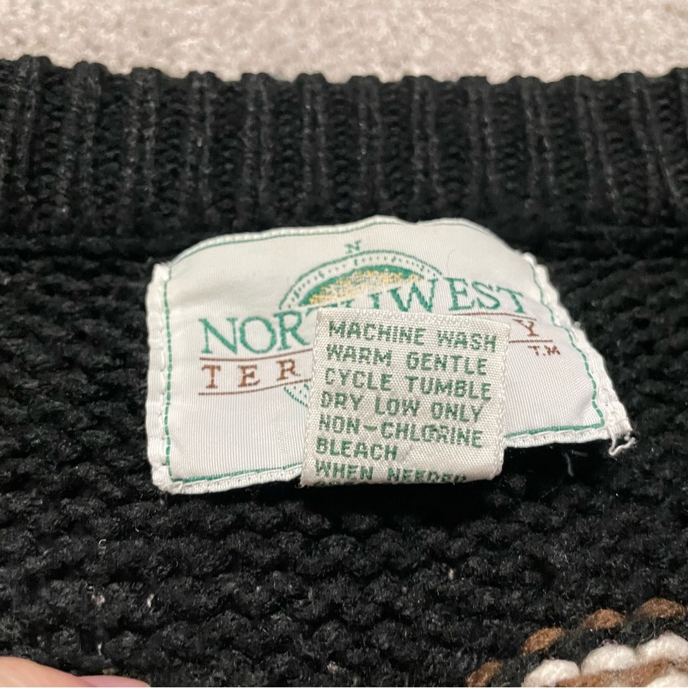 Vintage Northwest Territory Cable Knit Sweater Mens XL 100% Virgin Acrylic - Picture 7 of 15